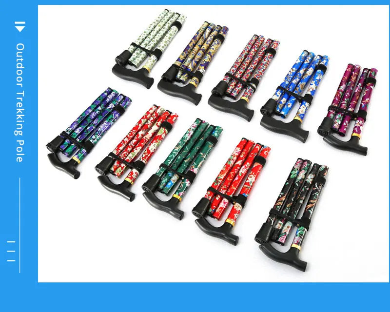 “Trusty Foldable Cane – Your Walking & Hiking Companion” ✅