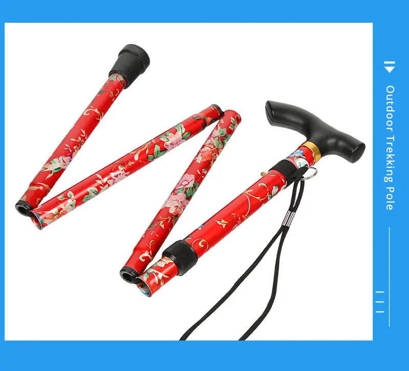 “Trusty Foldable Cane – Your Walking & Hiking Companion” ✅