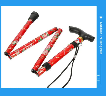 “Trusty Foldable Cane – Your Walking & Hiking Companion” ✅