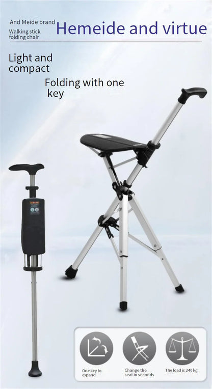 Medical Folding Cane with Seat